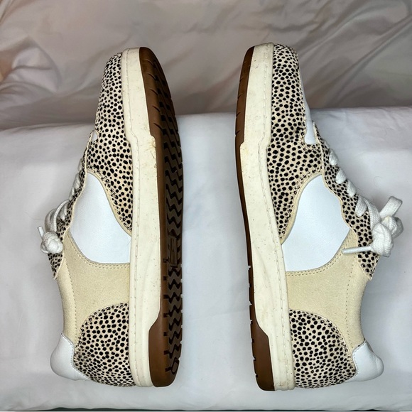 Madewell Court Sneakers Spotted Calf Hair & Leather & Nubuck Lace-Up 10 - Picture 5 of 9